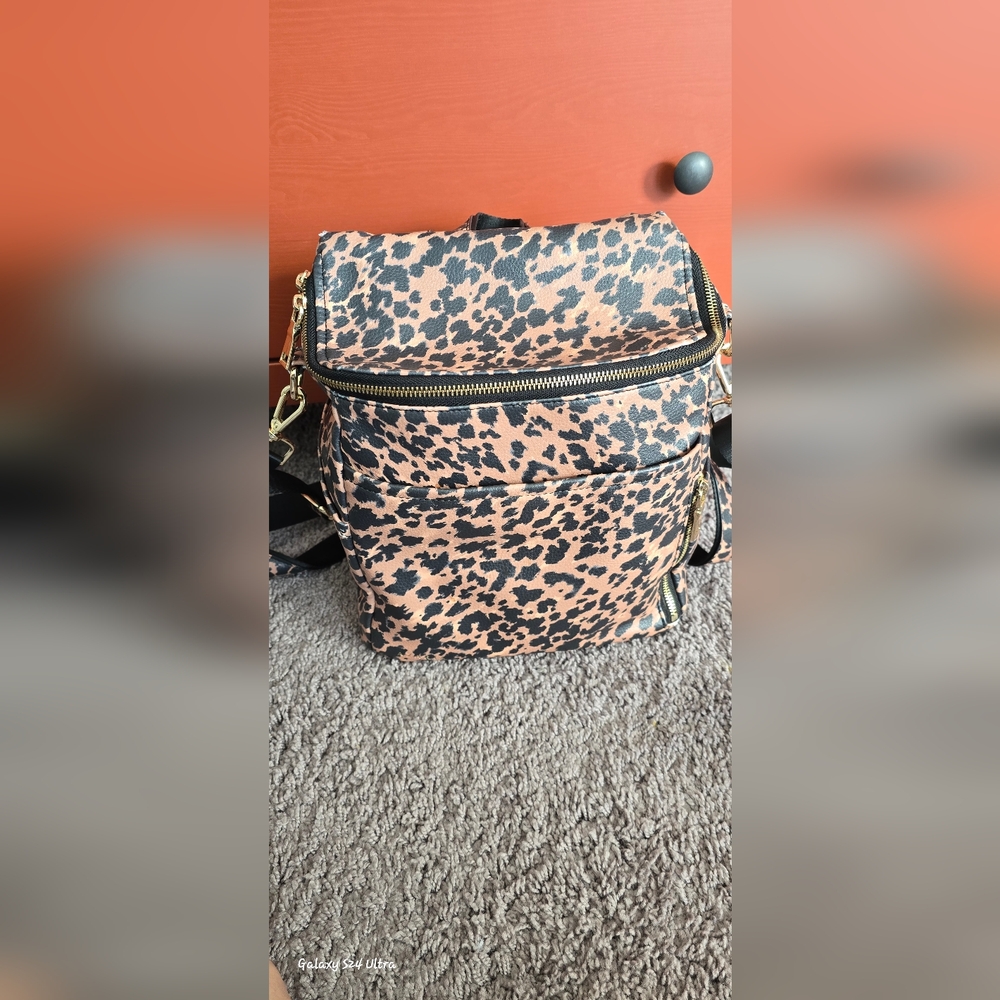 AZARIA La Mère Backpack Petite Limited Edition Leopard Print.